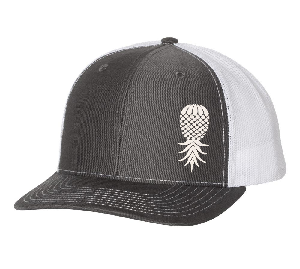 Men's Upside Down Pineapple Embroidered Mesh Back Trucker Hat Baseball Cap - 第 8/27 張圖片