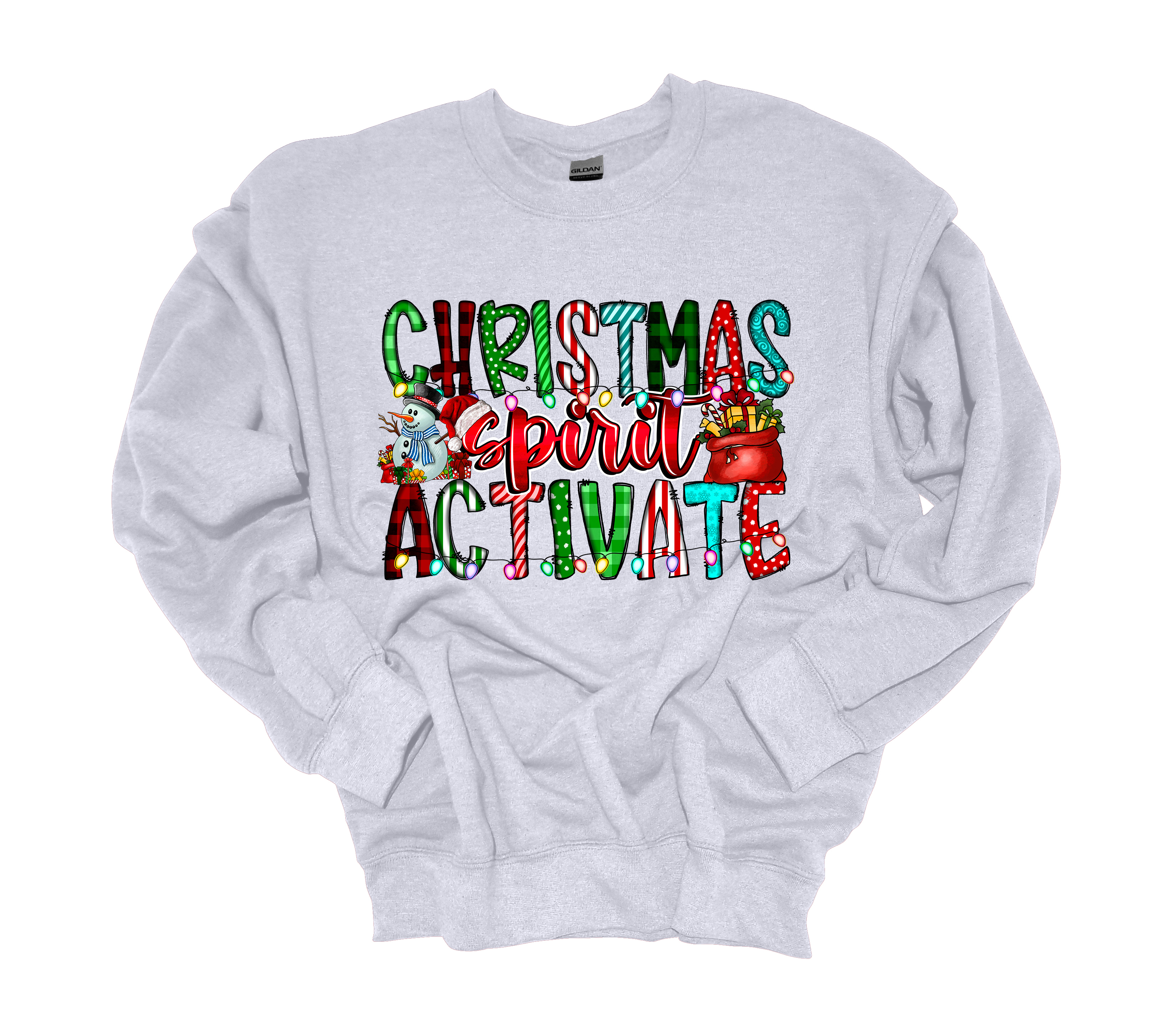 Womens Christmas Sweatshirt Christmas Spirit Activate Crewneck Sweatshirt - Picture 2 of 3