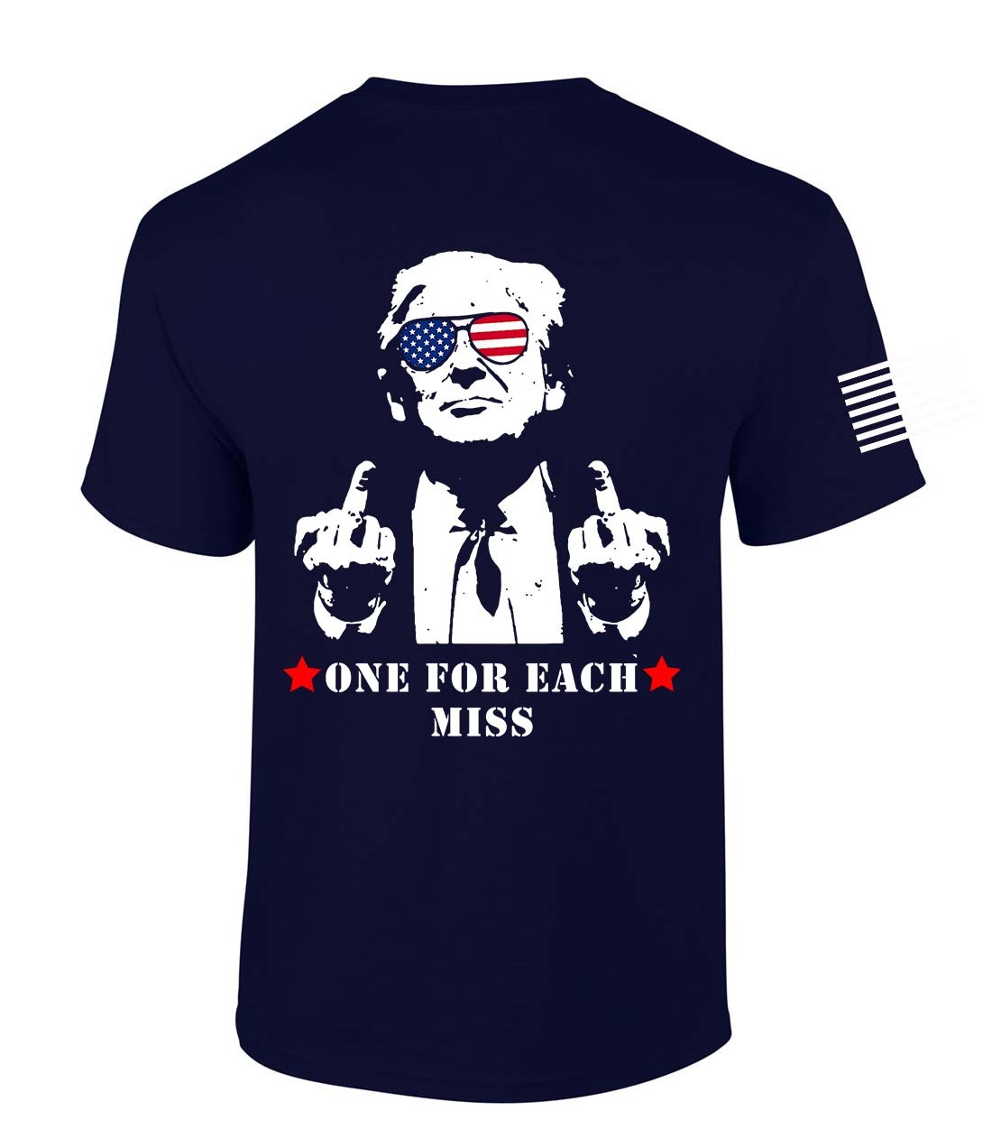 Trenz Shirt Company Funny Trump One For Each Miss Trump Assassination Attempt - Picture 7 of 7
