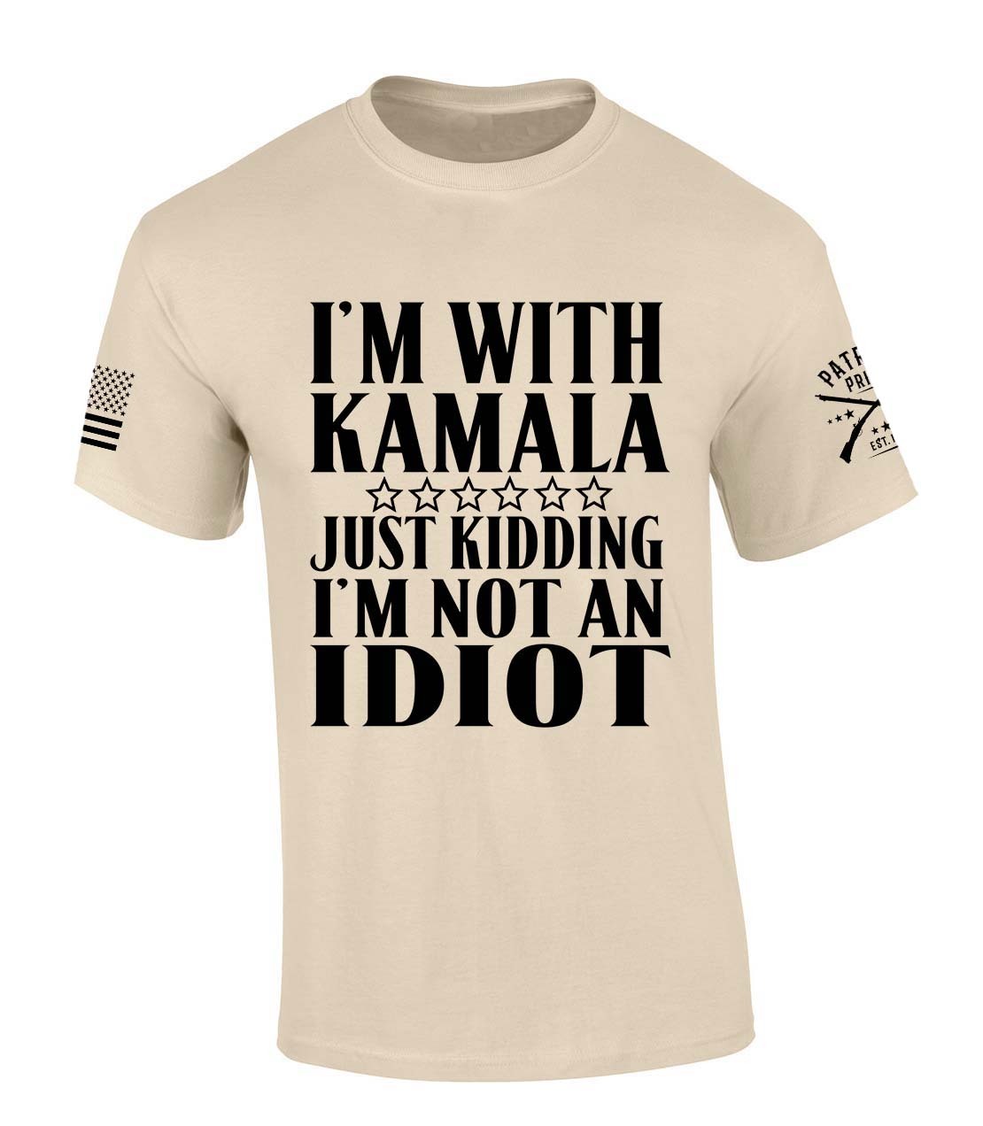Trenz Shirt Company I'm With Kamala Just Kidding I'm Not An Idiot Funny Trump - Picture 5 of 6