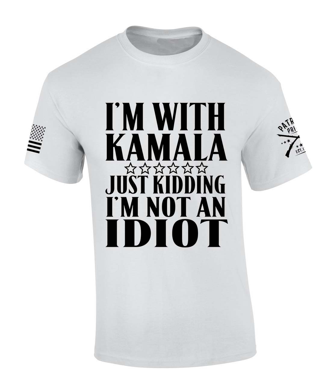 Trenz Shirt Company I'm With Kamala Just Kidding I'm Not An Idiot Funny Trump - Picture 6 of 6