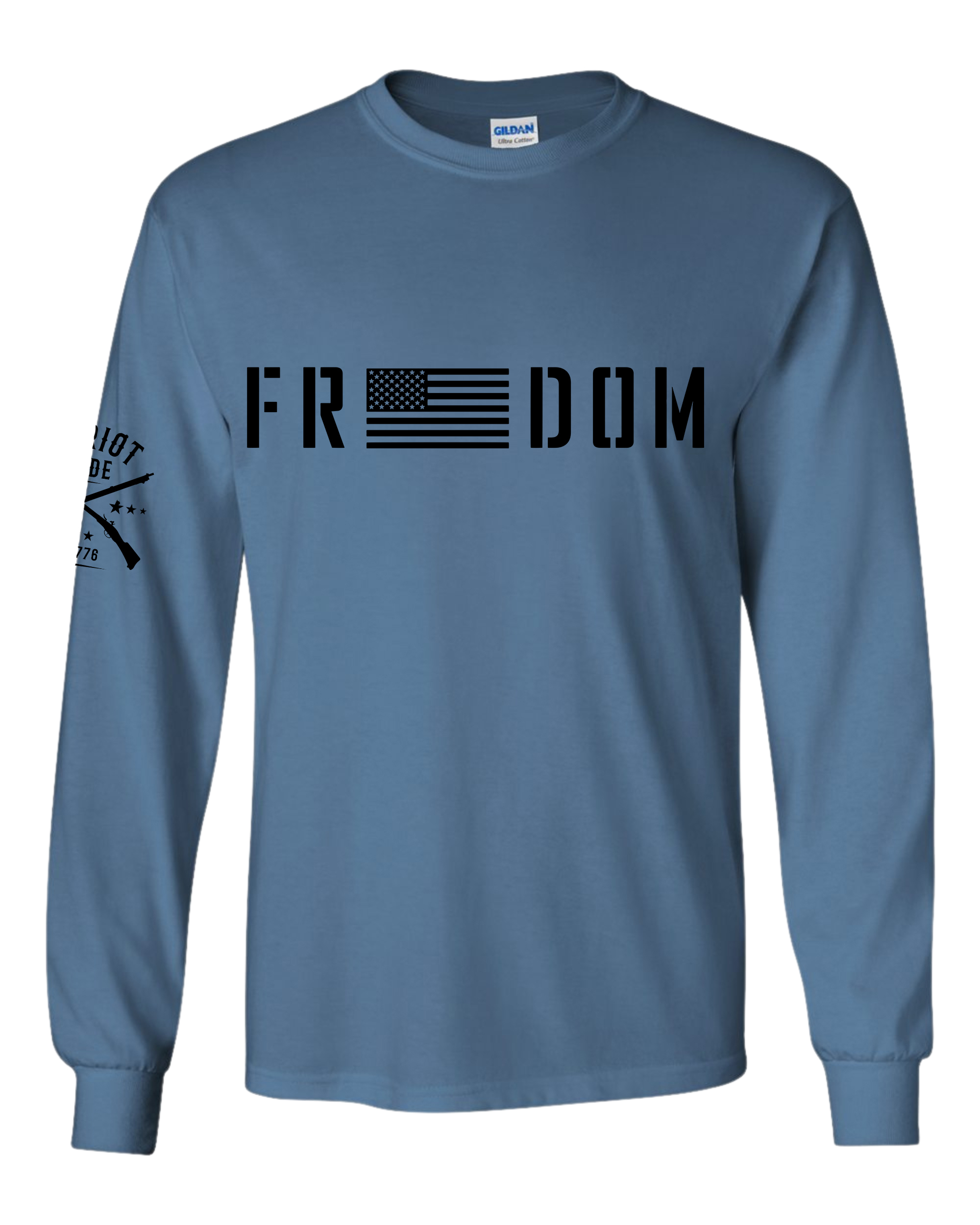 Patriot Pride Freedom American Flag Mens Long Sleeve T-shirt Graphic Tee - Picture 2 of 5