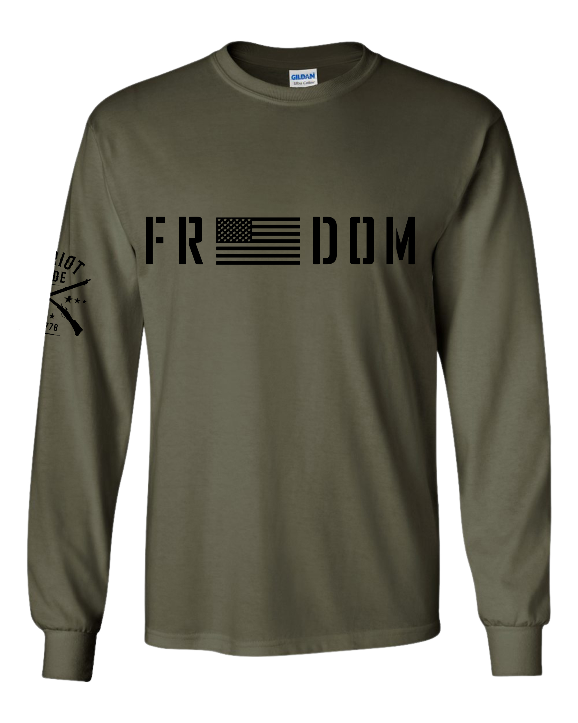 Patriot Pride Freedom American Flag Mens Long Sleeve T-shirt Graphic Tee - Picture 3 of 5