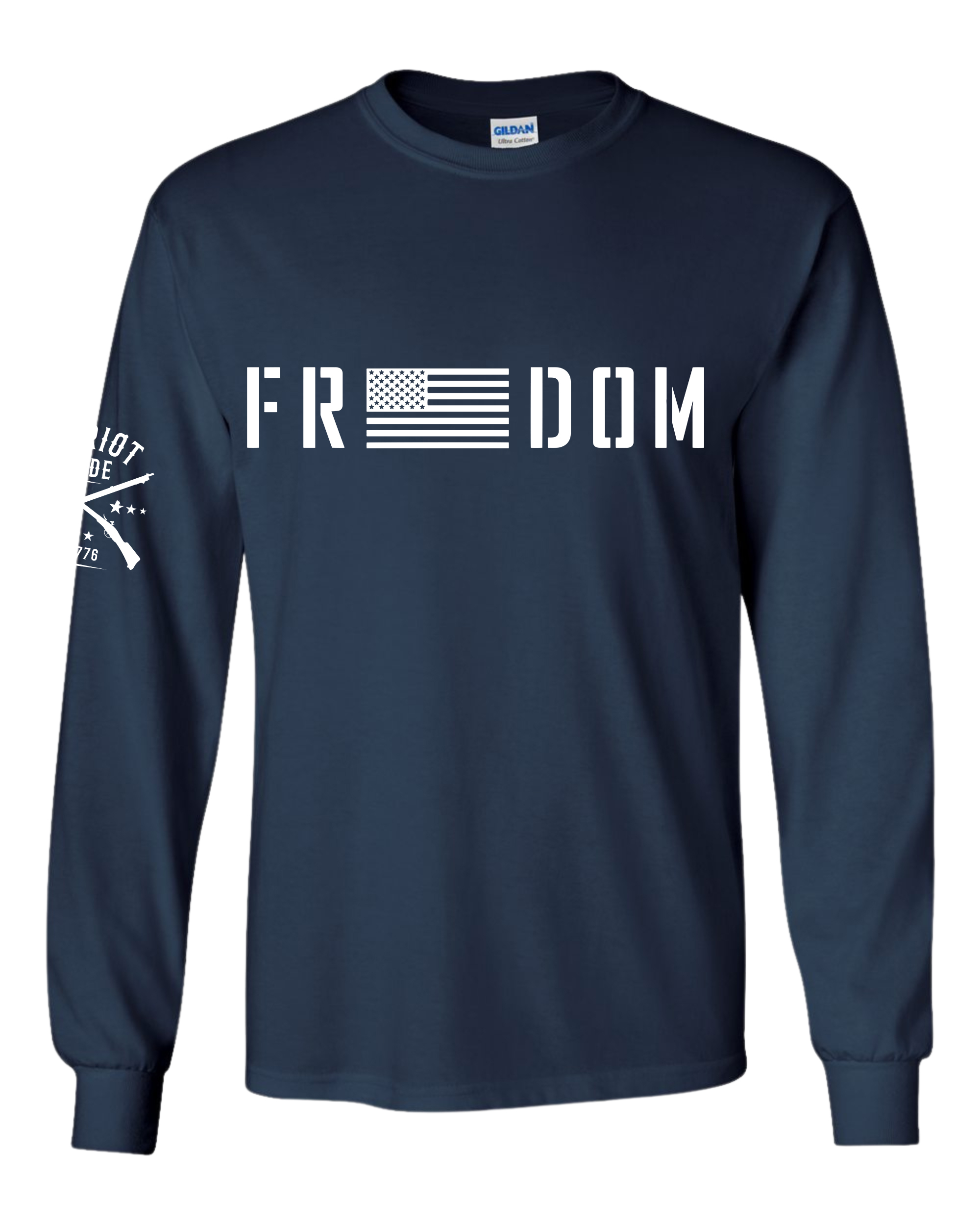Patriot Pride Freedom American Flag Mens Long Sleeve T-shirt Graphic Tee - Picture 4 of 5