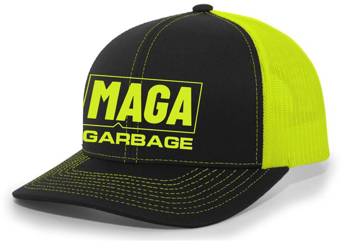 Trenz Shirt Company Mens MAGA Gargage Trump 2024 Mesh Back Trucker Hat