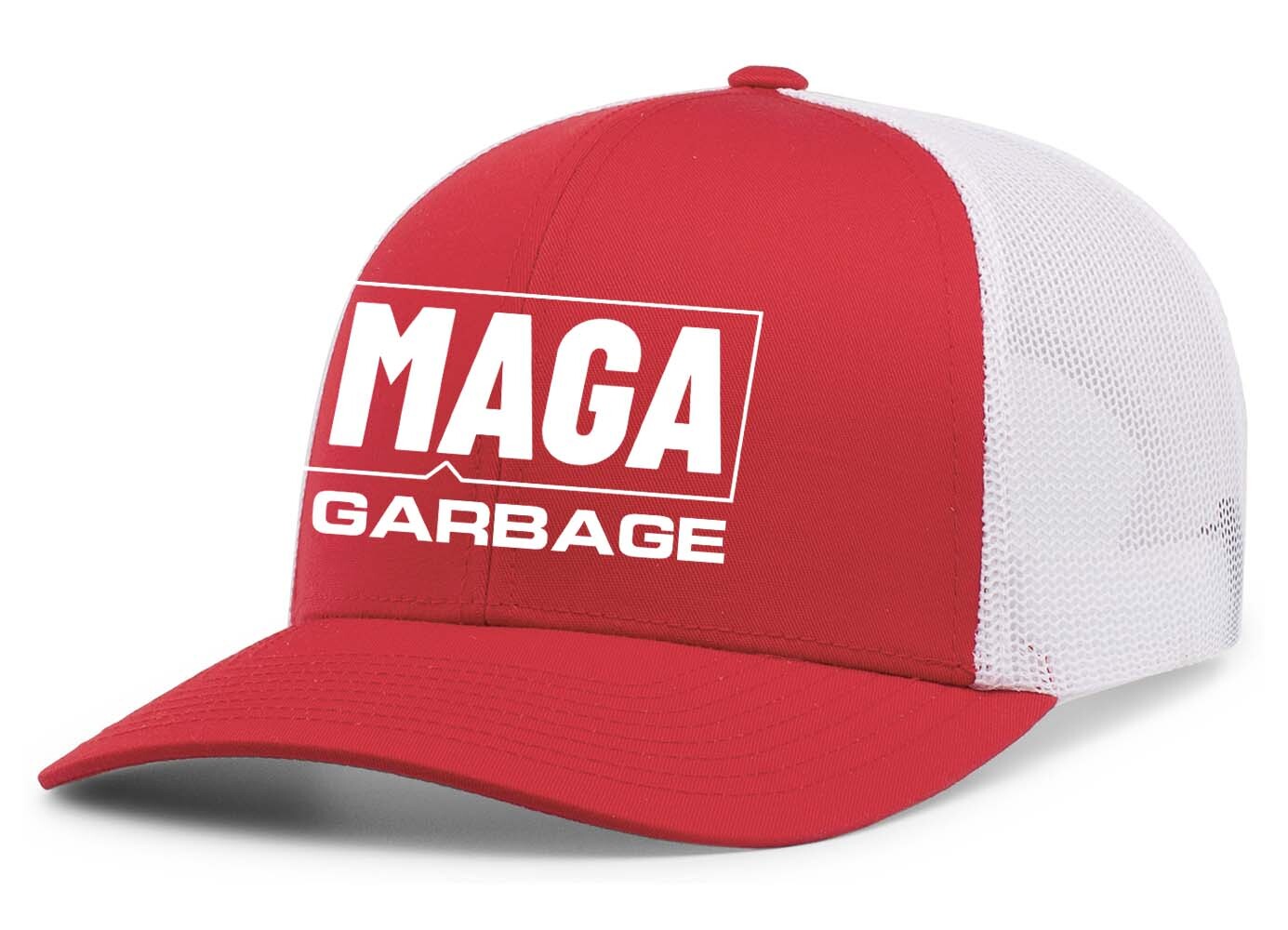 Trenz Shirt Company Mens MAGA Gargage Trump 2024 Mesh Back Trucker Hat