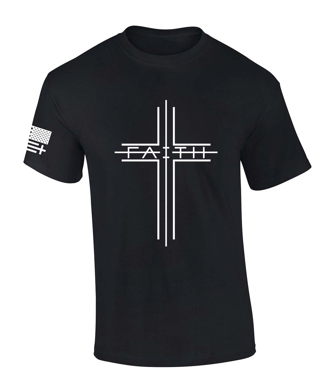 Trenz Shirt Company Mens Christian Tshirt Simple Faith Cross Jesus