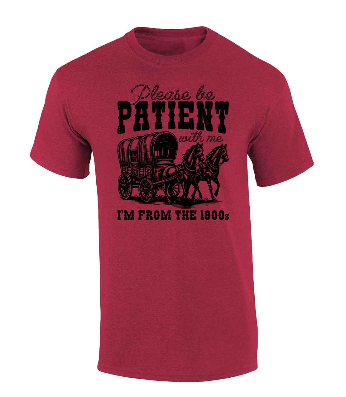 Trenz Shirt Company Mens Funny Be Patient With Me I'm From The 1900's Horse - Picture 2 of 3