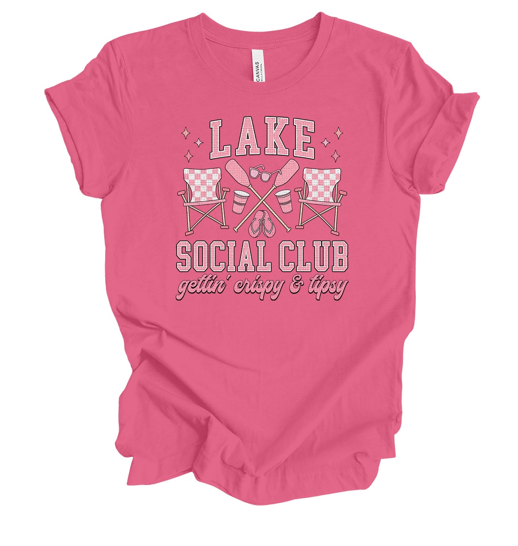 Trenz Shirt Company Women's Cute Girly Lake Social Club Short Sleeve T-Shirt - Picture 5 of 5