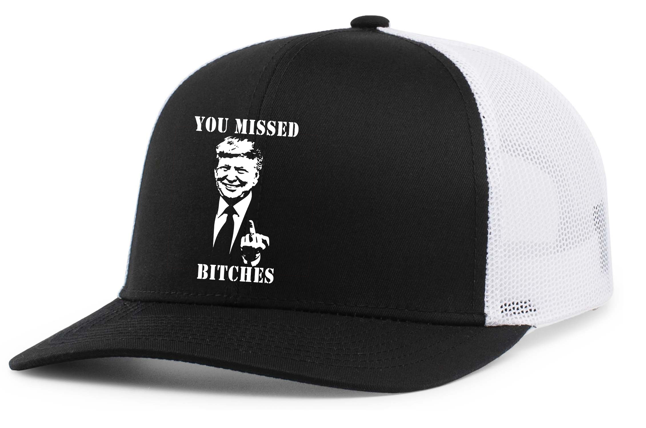 Trenz Shirt Company Mens Trump You Missed Embroidered Mesh Back Trucker Hat - Picture 2 of 4