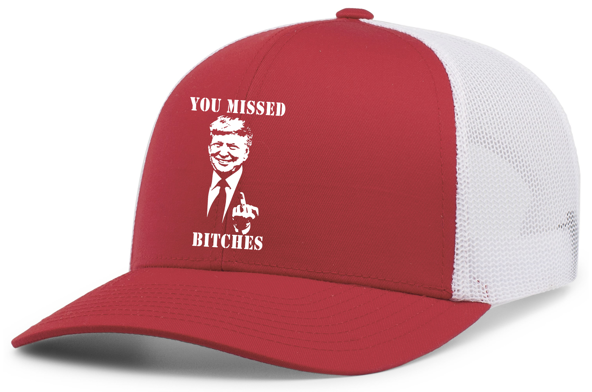 Trenz Shirt Company Mens Trump You Missed Embroidered Mesh Back Trucker Hat - Picture 3 of 4