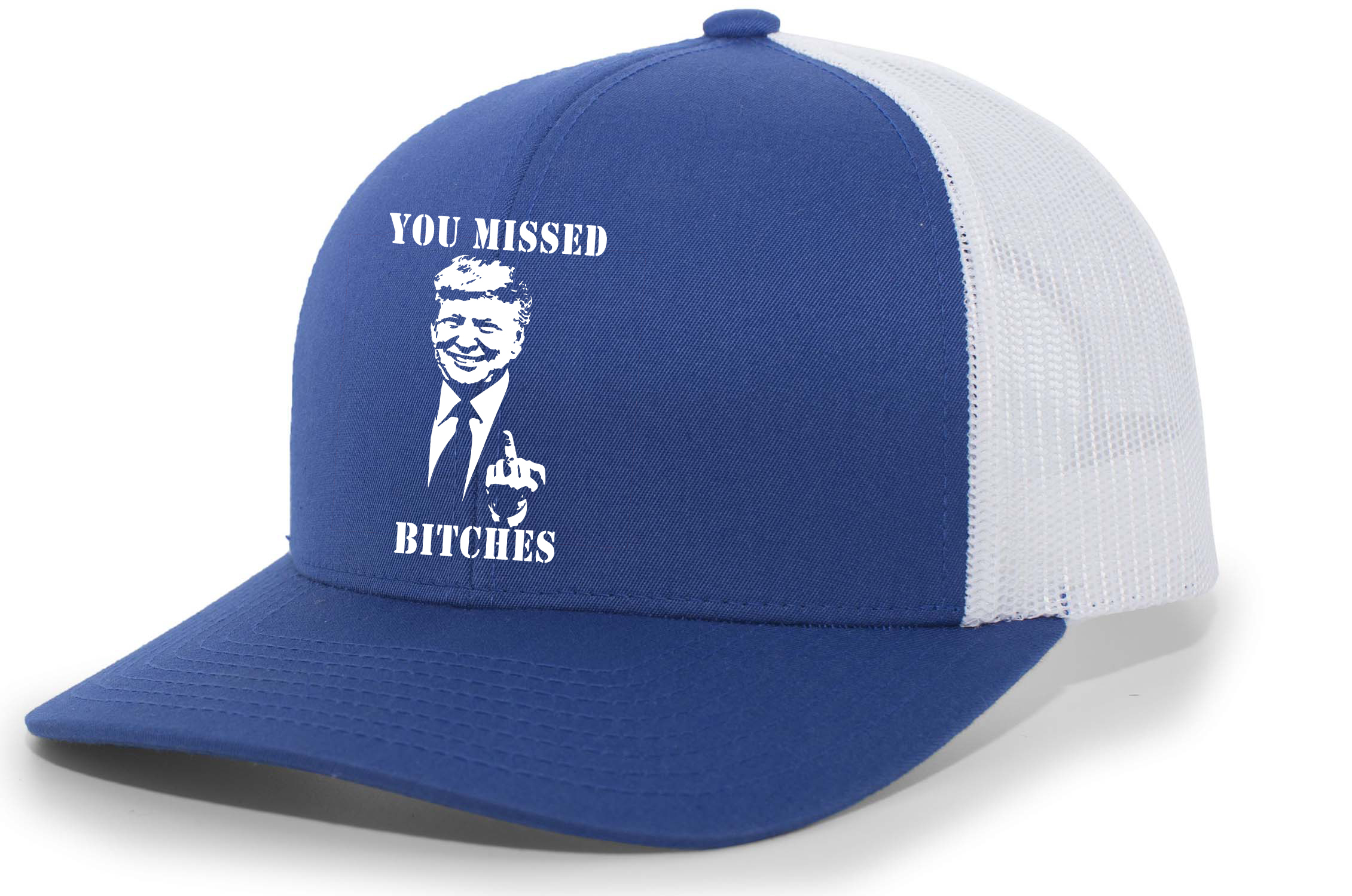 Trenz Shirt Company Mens Trump You Missed Embroidered Mesh Back Trucker Hat - Picture 4 of 4