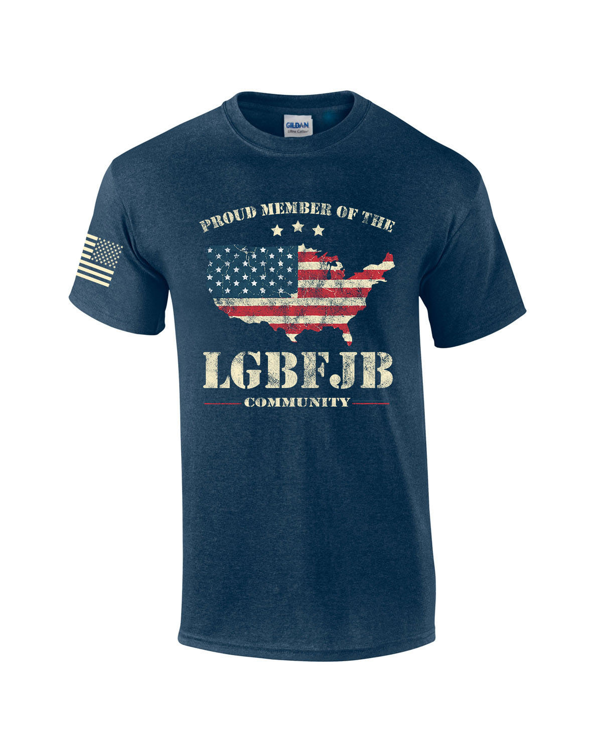 thumbnail 5  - Patriotic Proud Member of the LGBFJB Community Men&#039;s Short Sleeve T-shirt