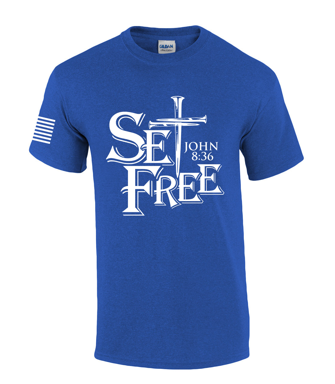 If The Son Set You Free You Will Be Free Indeed John 8:36 Nail Cross Mens - Picture 10 of 12