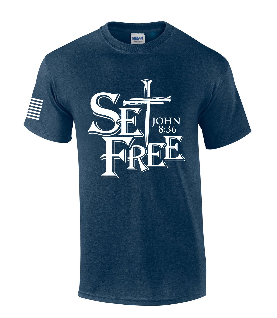 If The Son Set You Free You Will Be Free Indeed John 8:36 Nail Cross Mens - Picture 9 of 12