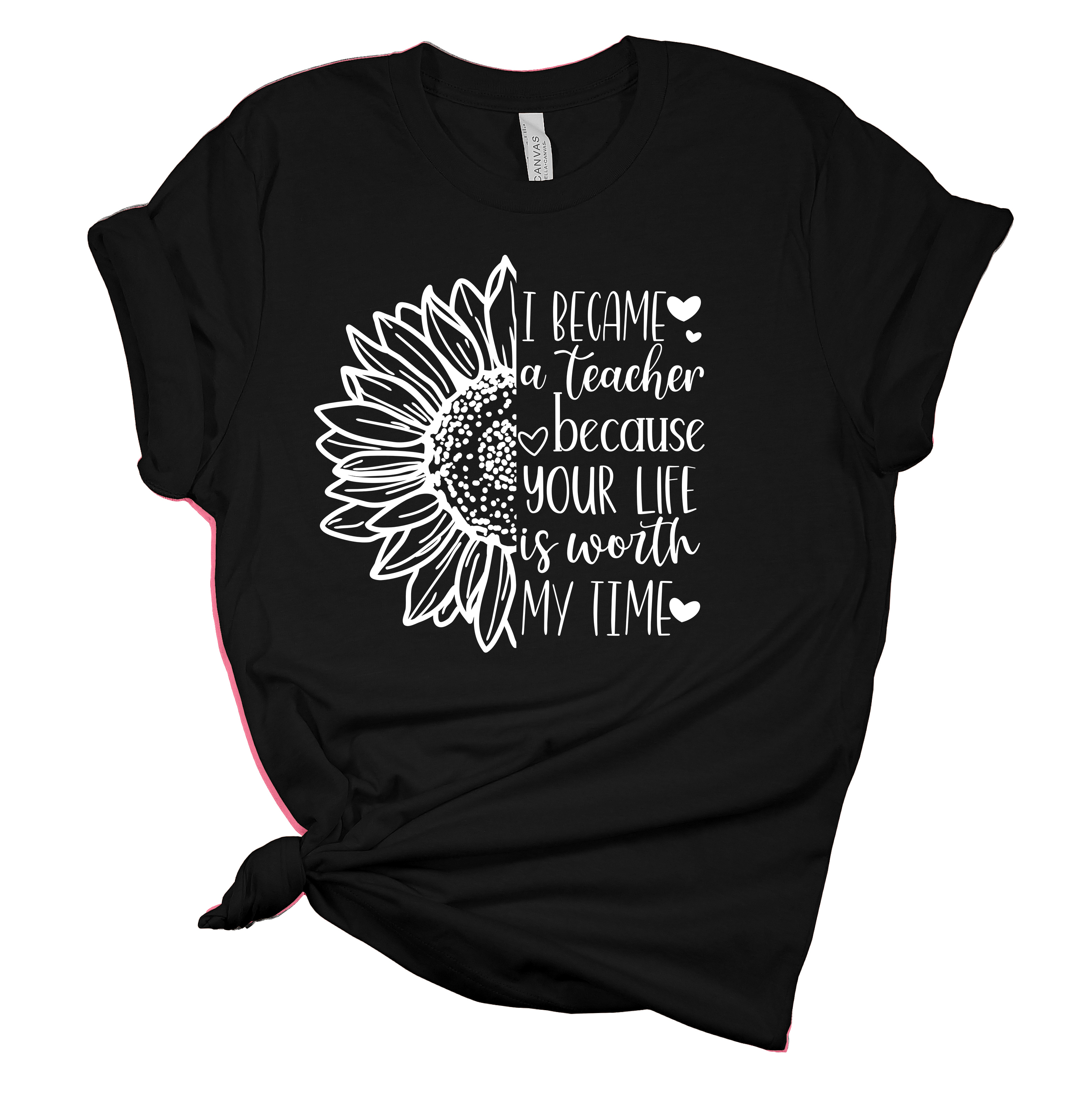 Inspirational Teacher Sunflower Teacher Appreciation Ladies Short Sleeve - 第 2/12 張圖片