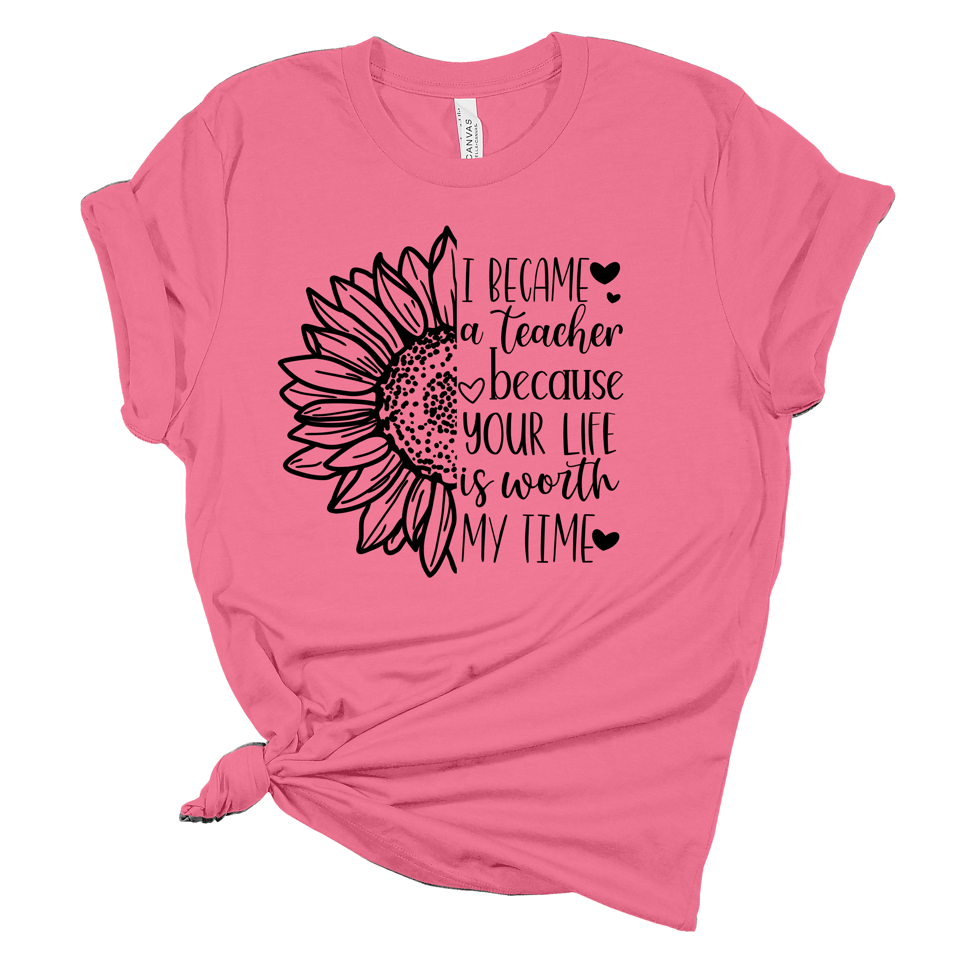 Inspirational Teacher Sunflower Teacher Appreciation Ladies Short Sleeve - 第 5/12 張圖片