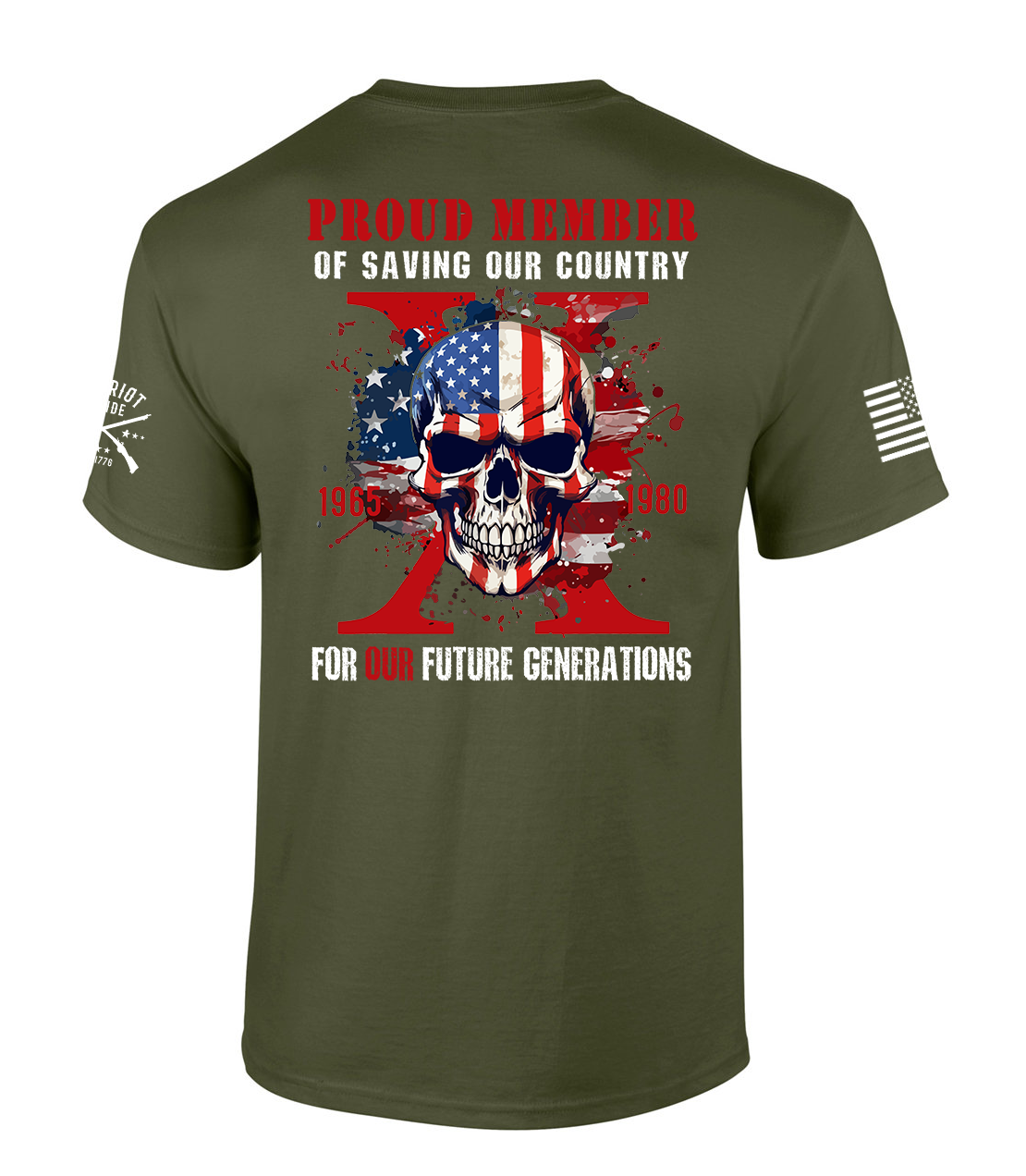 Patriot Pride Mens Proud Member Gen X Saving Our Country Short Sleeve T-Shirt - Picture 3 of 8