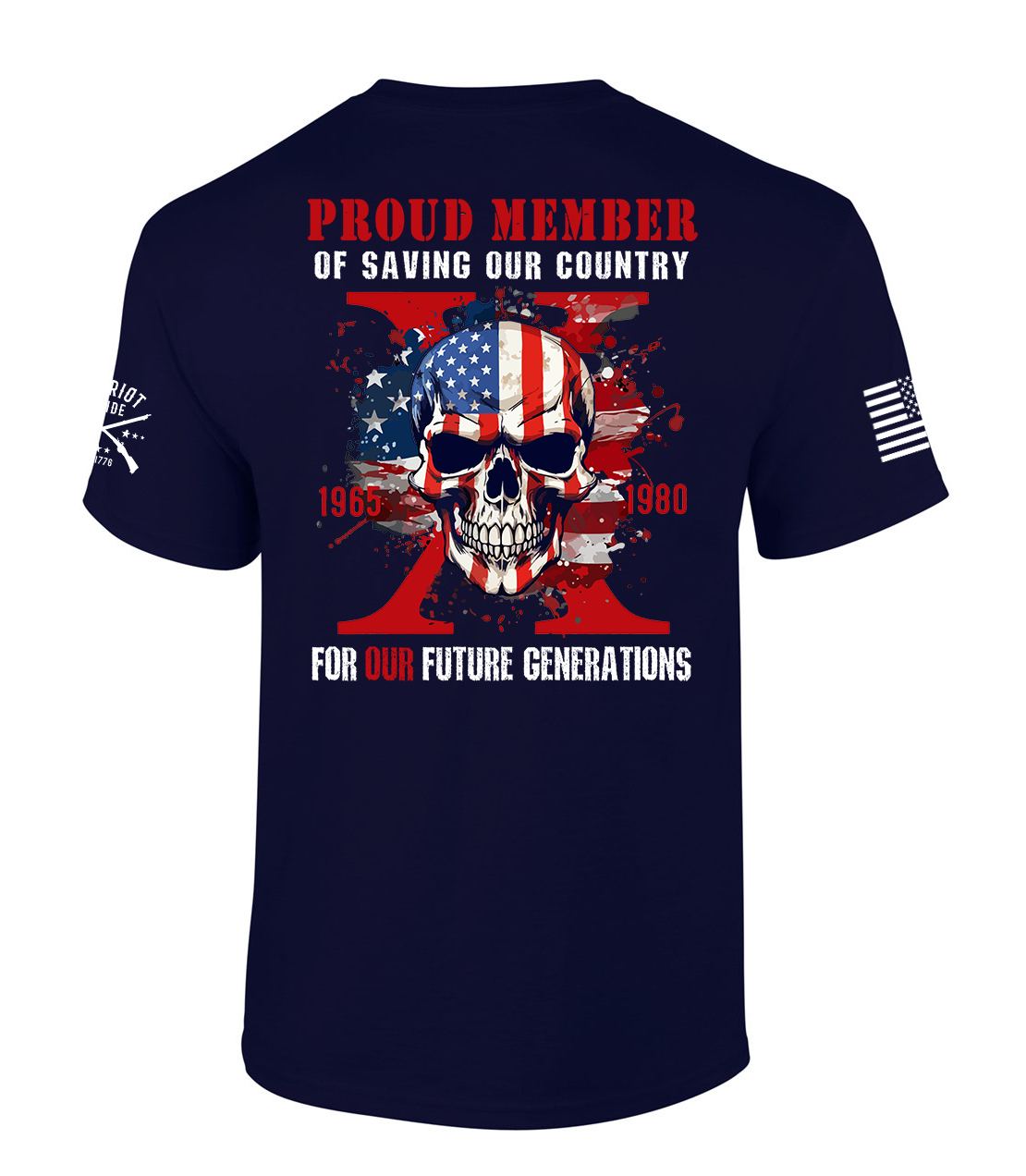 Patriot Pride Mens Proud Member Gen X Saving Our Country Short Sleeve T-Shirt - Picture 5 of 8
