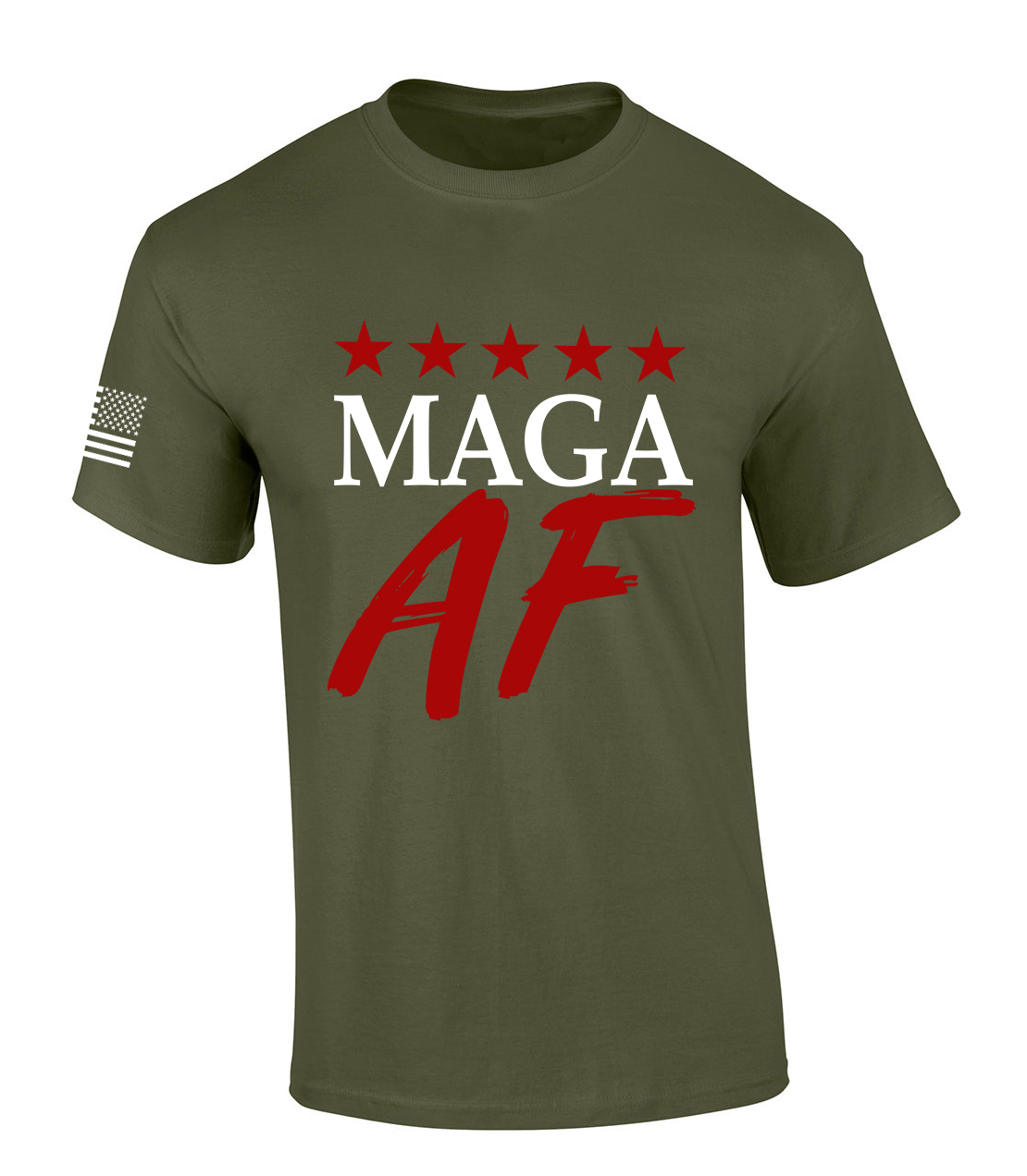 Trenz Shirt Company Trump 2024 MAGA AF Short Sleeve Mens Graphic T-Shirt