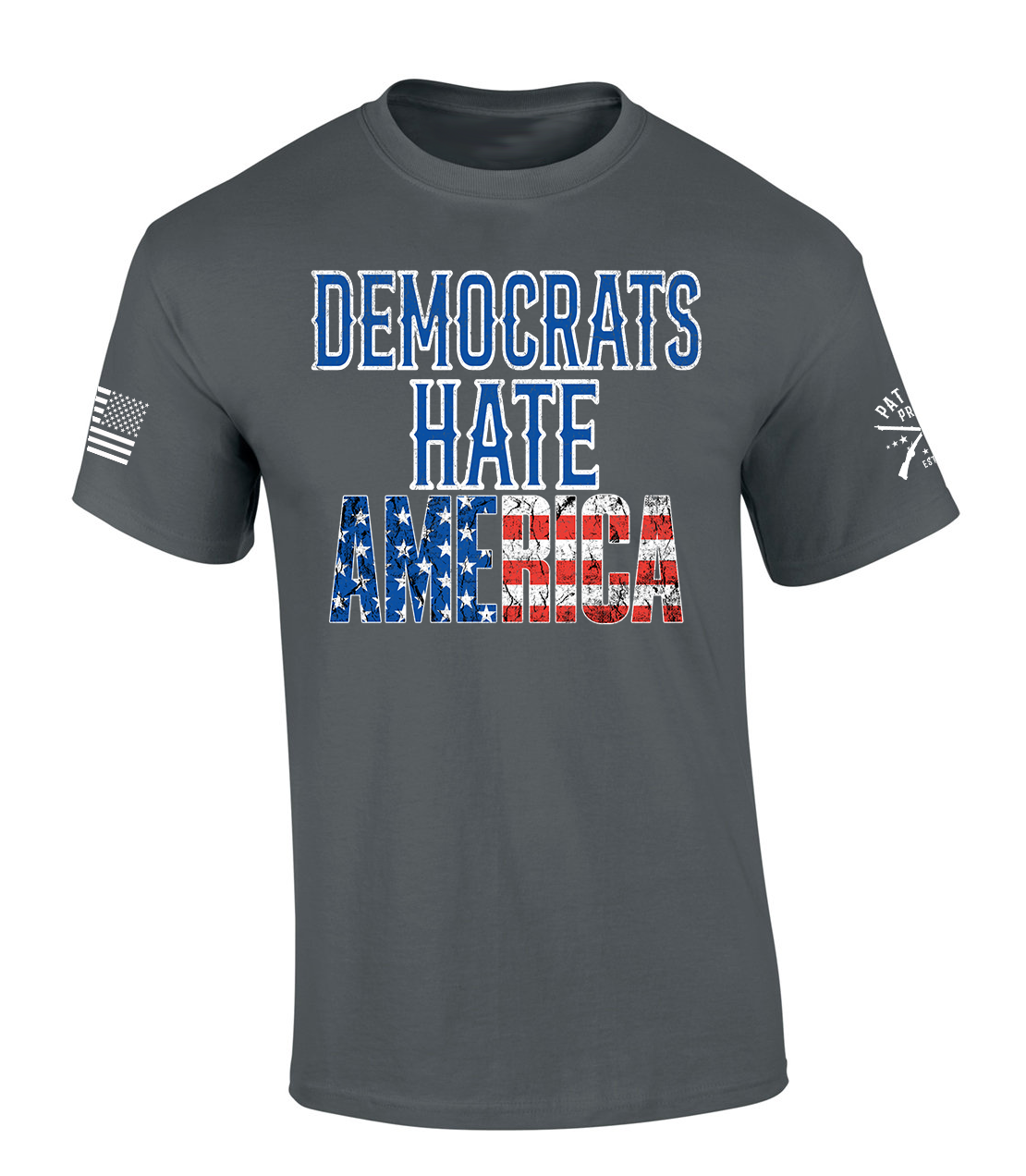 Patriot Pride Reckless Patriot Mens Distressed Democrats Hate America Short - Bild 2 von 3