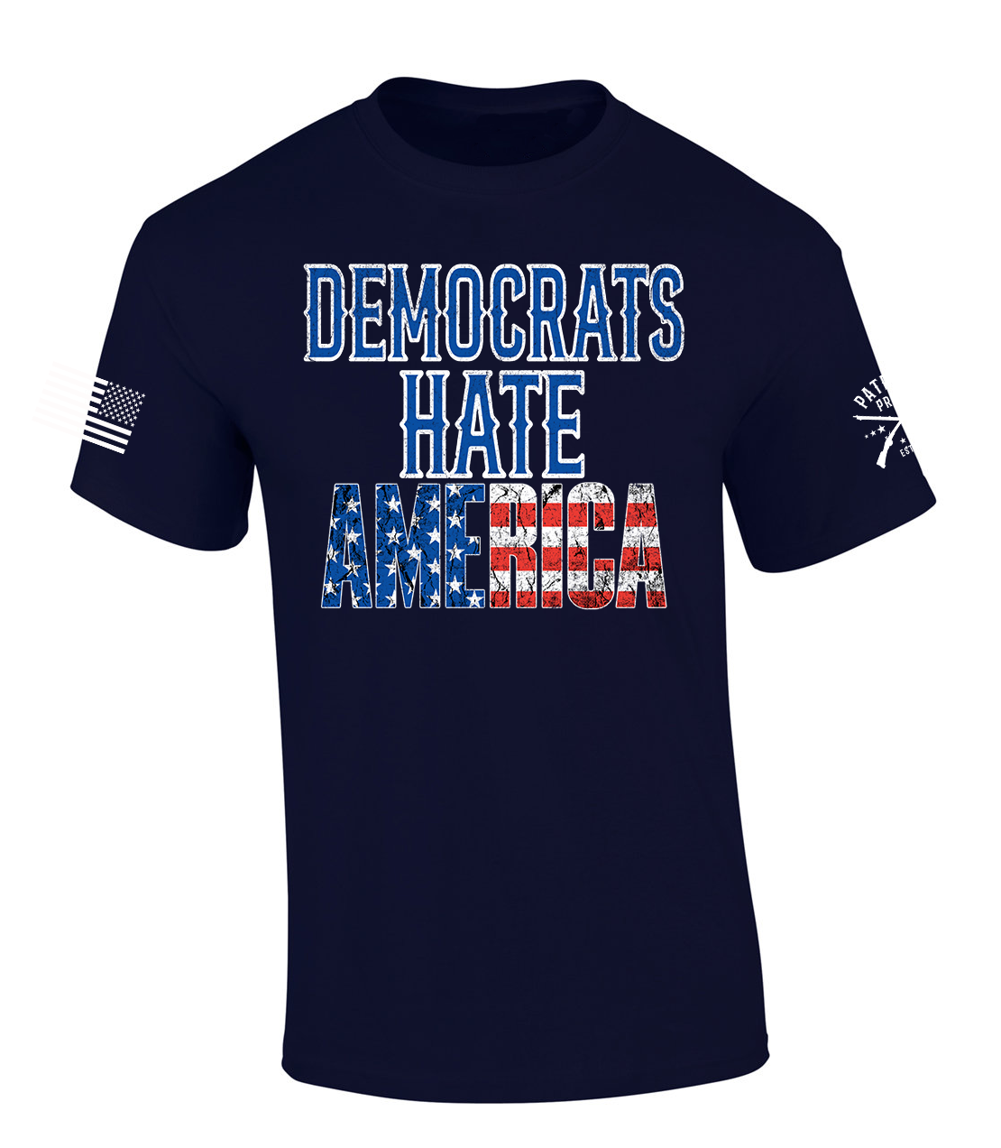 Patriot Pride Reckless Patriot Mens Distressed Democrats Hate America Short - Bild 3 von 3