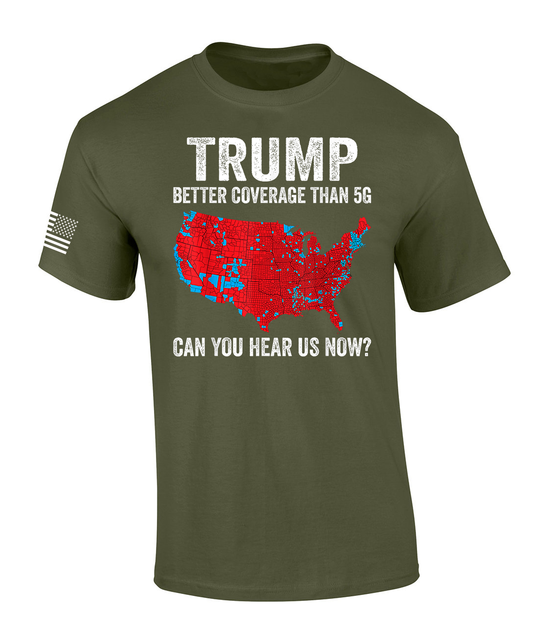 Trenz Shirt Company Mens Funny Trump Better Than 5G Coverage USA Short Sleeve