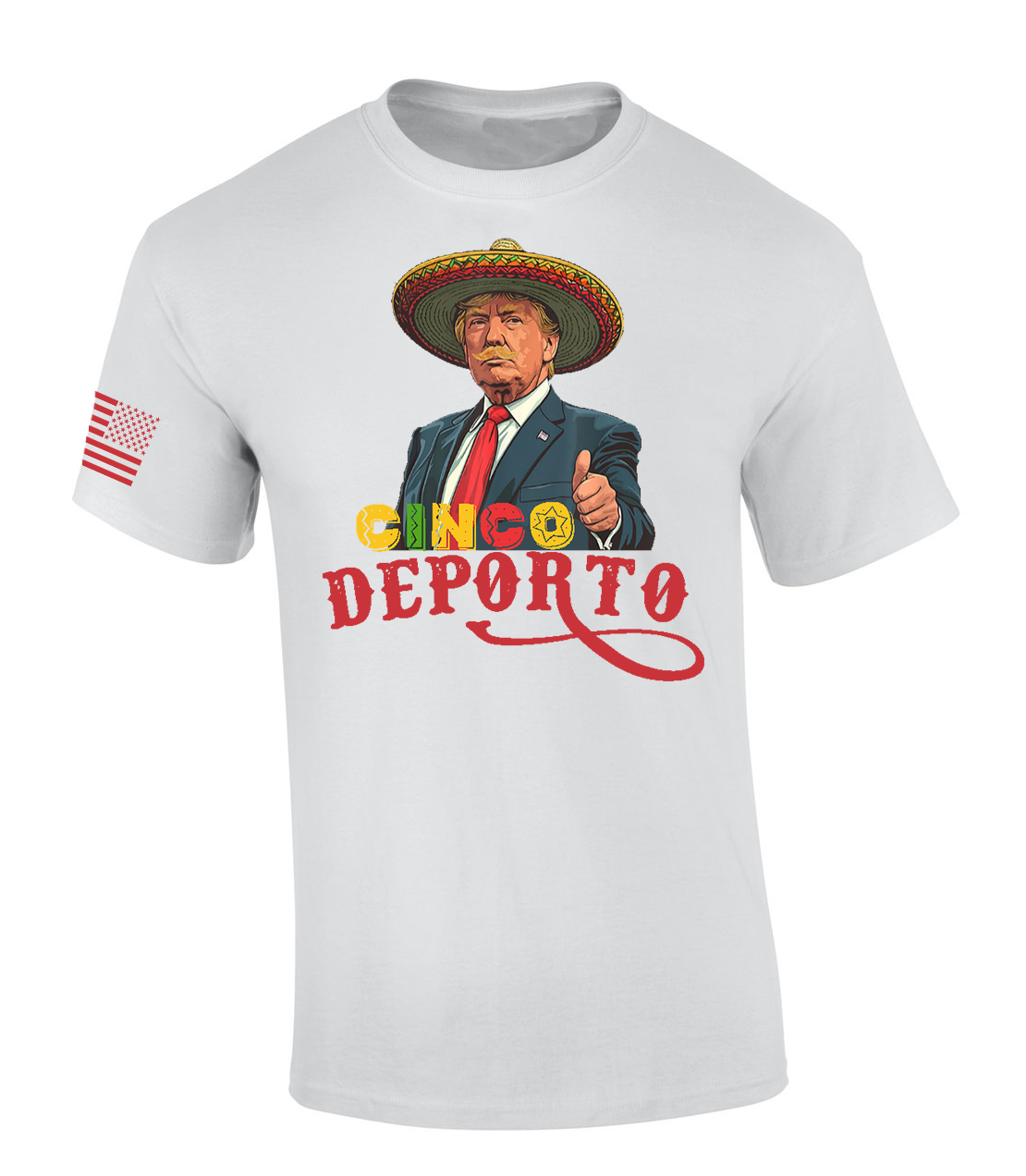 Trenz Shirt Company Mens Funny Political Trump Cinco Deporto Short Sleeve - Picture 4 of 4