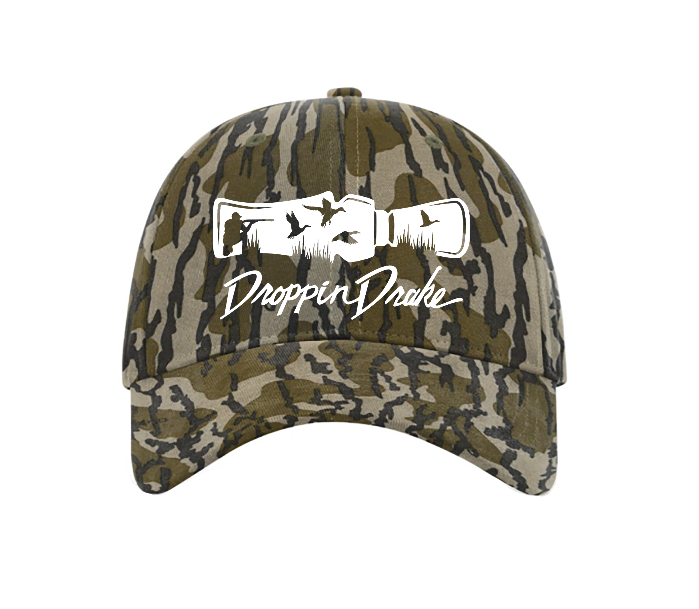 Droppin Drake Duck Call Hunting Scene Southern Mens Embroidered Casual Twill - Picture 4 of 6