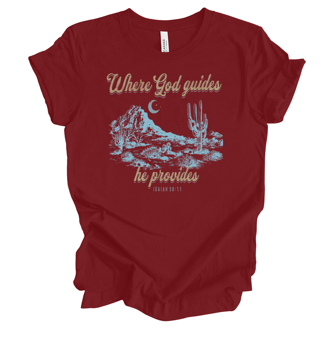 Trenz Shirt Company Fear Not Where God Guides He Provides Isaiah 58:11 Womens - Picture 8 of 10