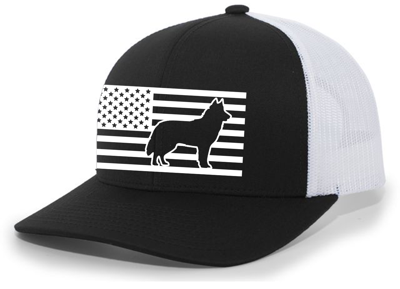 Heritage Pride Canine Collection German Shepherd American Flag Embroidered Mesh - Picture 504 of 512