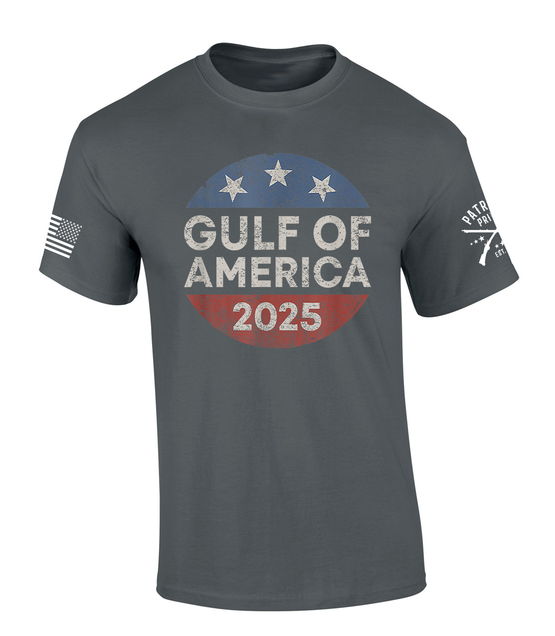 Patriot Pride Circular Stars Gulf Of America 2025 Mens Short-Sleeve T-Shirt - Picture 7 of 8