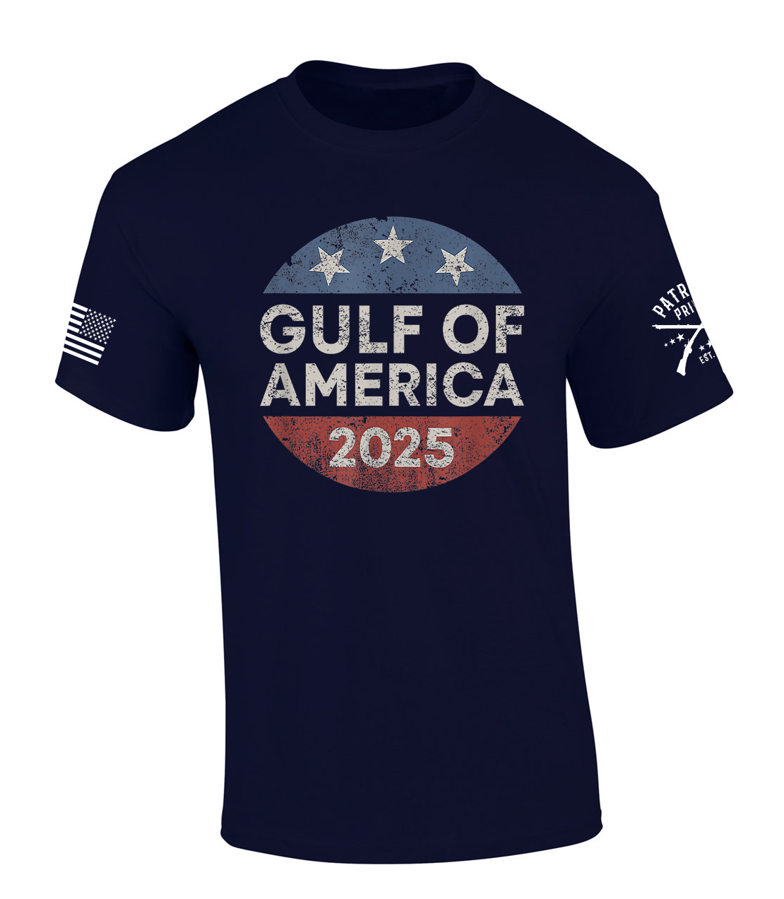 Patriot Pride Circular Stars Gulf Of America 2025 Mens Short-Sleeve T-Shirt - Picture 8 of 8