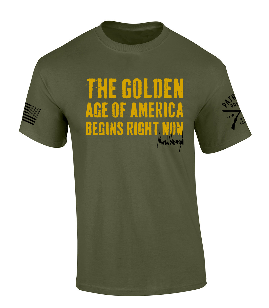 Patriot Pride Mens Trumps Signature The Golden Age Of America Begins Right Now - Bild 3 von 3