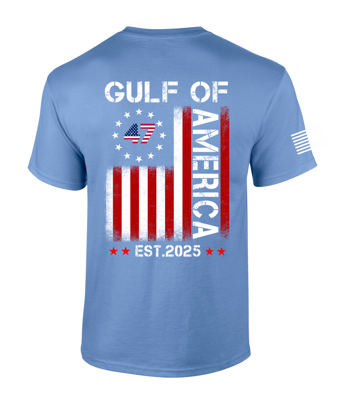 Patriot Pride American Flag Gulf Of America 47 EST. 2025 Mens Short-Sleeve - Picture 8 of 11