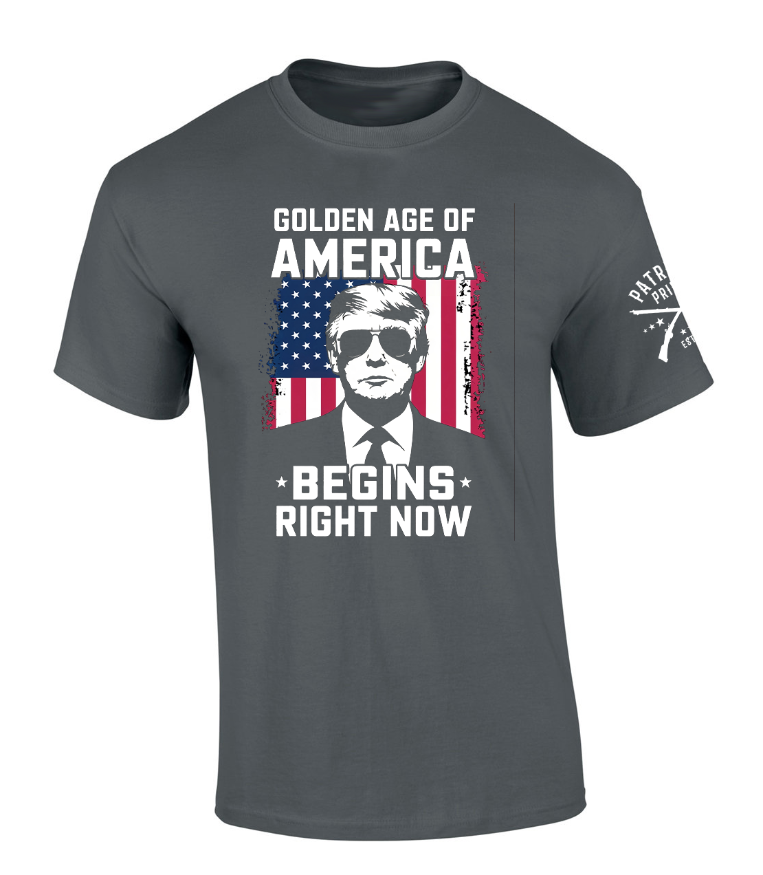Patriot Pride Mens Donald Trump With Shades Golden Age Of America Begins Right - Picture 2 of 2