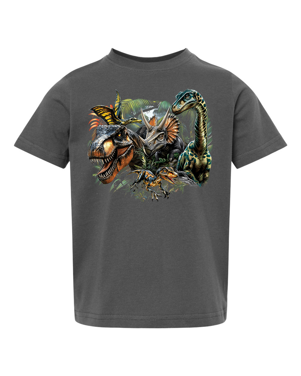 Trenz Shirt Company Youth Boys Graphic T-Shirt - T-Rex, Velociraptor, - Picture 9 of 9