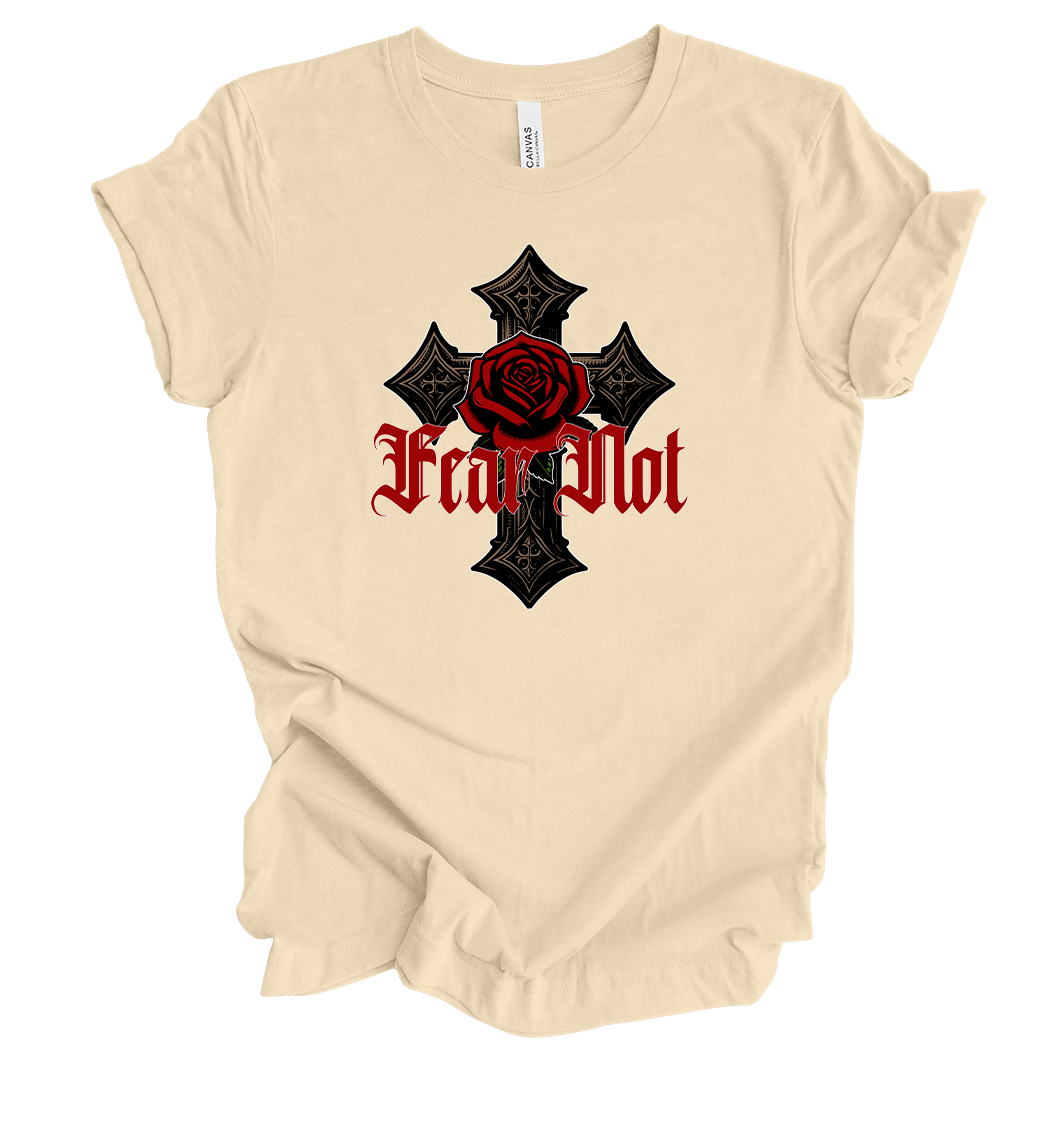 Trenz Shirt Company Womens Fear Not Rose Cross Short-Sleeve T-Shirt - Picture 3 of 5