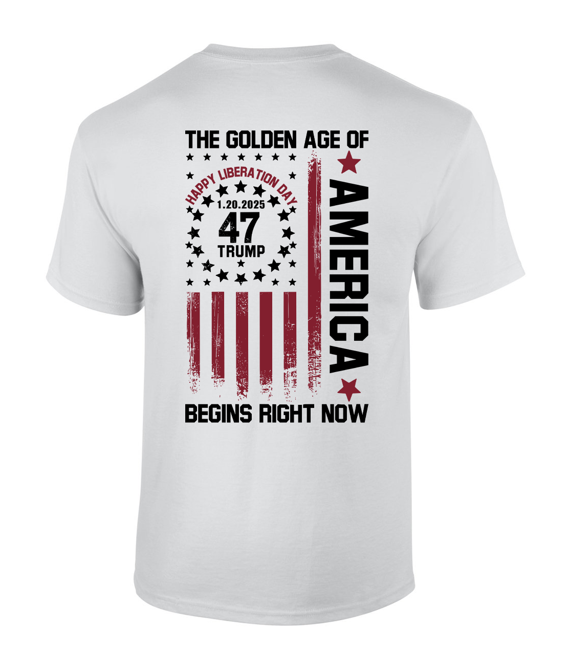 Trenz Shirt Company Mens 1.20.2025 Trump 47 The Golden Age Of America Patriotic - Picture 7 of 8