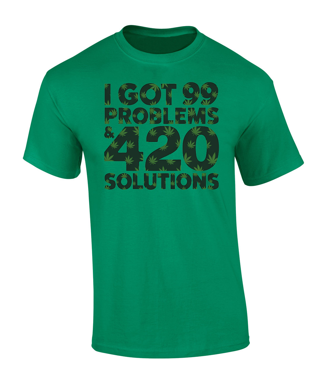 Trenz Shirt Company Mens Funny Stoner I Got 99 Problems & 420 Solutions Short - Bild 2 von 3
