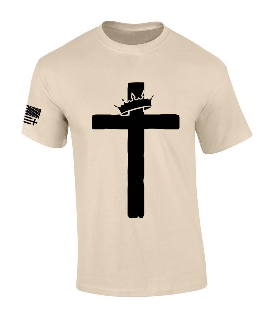 Trenz Shirt Company Mens Christian Tshirt Cross With Crown Jesus Short Sleeve - Bild 7 von 8