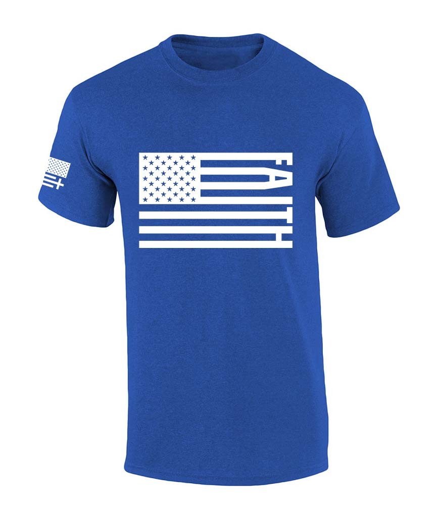 Trenz Shirt Company Mens Christian Tshirt Patriotic American Flag Faith Jesus - Bild 7 von 9