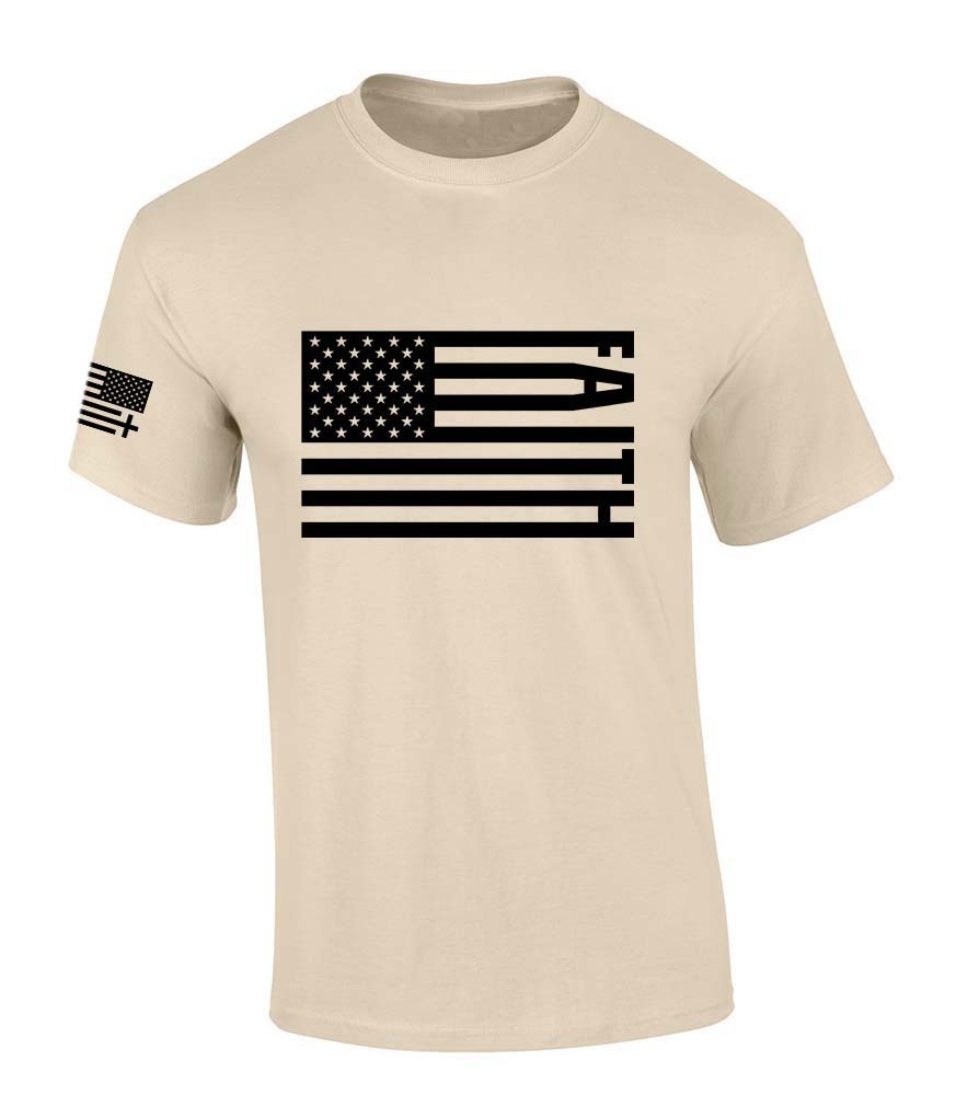 Trenz Shirt Company Mens Christian Tshirt Patriotic American Flag Faith Jesus - Bild 8 von 9