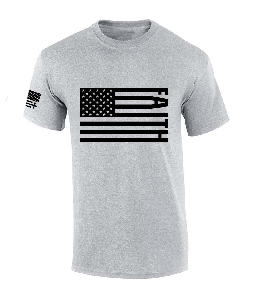 Trenz Shirt Company Mens Christian Tshirt Patriotic American Flag Faith Jesus - Bild 9 von 9