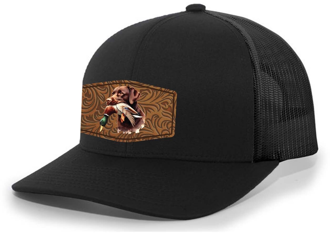 Heritage Pride AG Hat Co. Mens Patch Hat Chocolate Lab Duck Hunting Leather - Bild 2 von 18