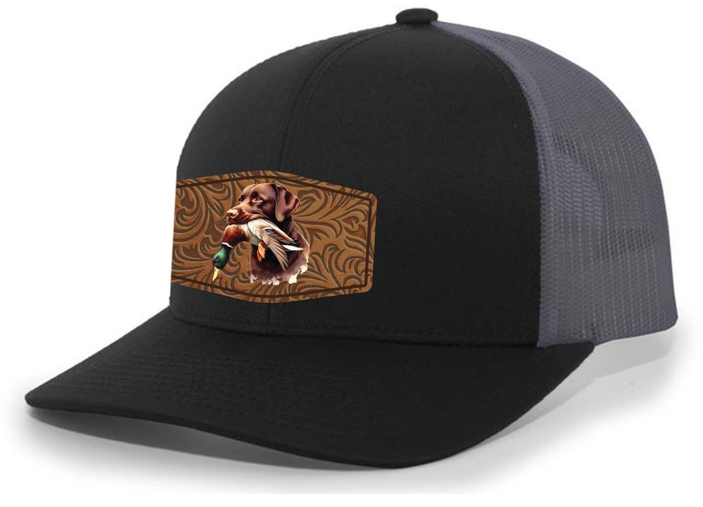 Heritage Pride AG Hat Co. Mens Patch Hat Chocolate Lab Duck Hunting Leather - Bild 3 von 18