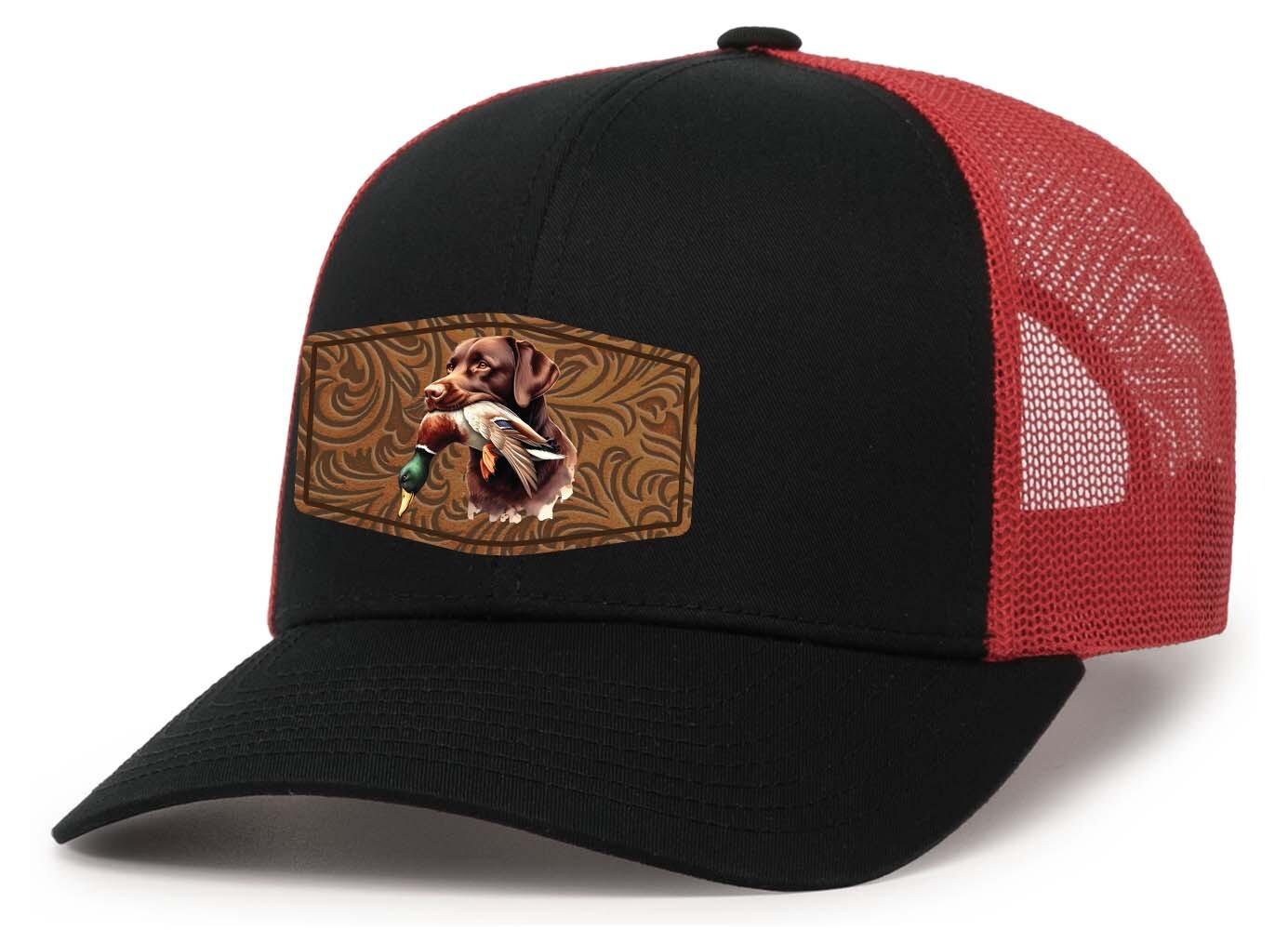 Heritage Pride AG Hat Co. Mens Patch Hat Chocolate Lab Duck Hunting Leather - Bild 4 von 18