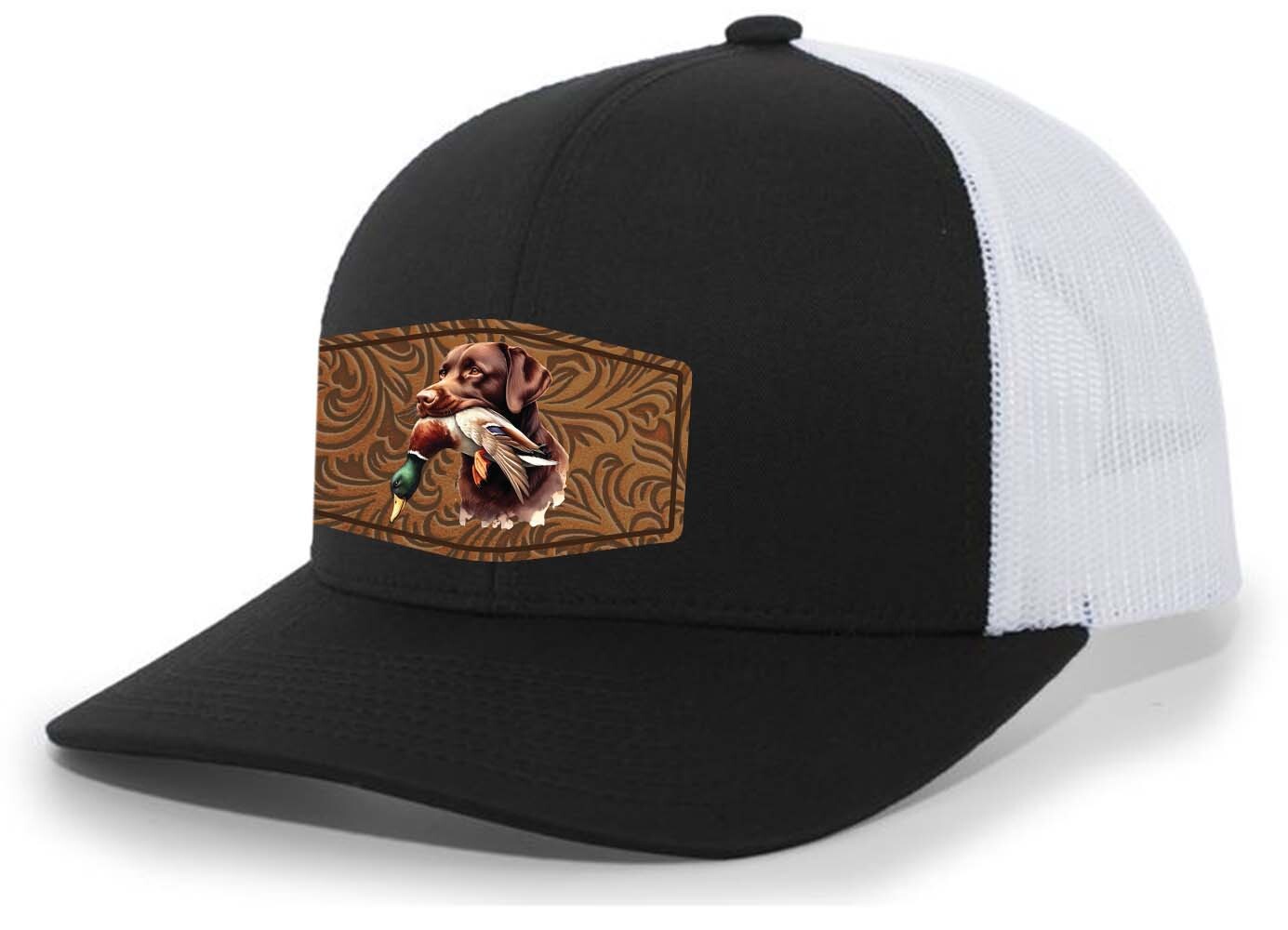 Heritage Pride AG Hat Co. Mens Patch Hat Chocolate Lab Duck Hunting Leather - Bild 5 von 18