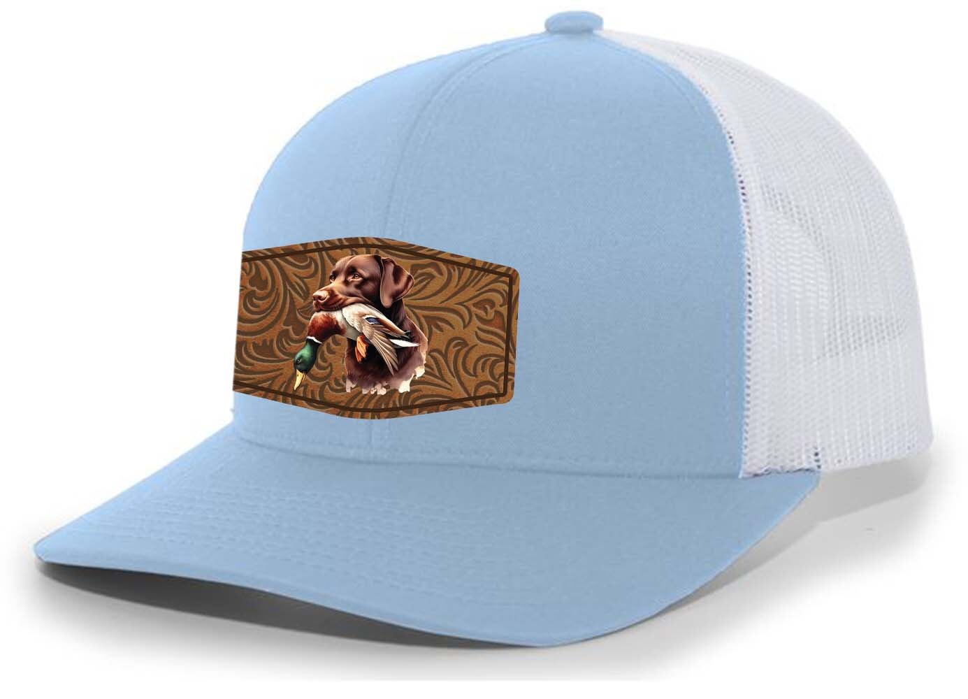 Heritage Pride AG Hat Co. Mens Patch Hat Chocolate Lab Duck Hunting Leather - Bild 9 von 18