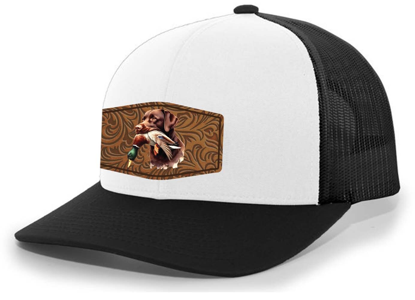 Heritage Pride AG Hat Co. Mens Patch Hat Chocolate Lab Duck Hunting Leather - Bild 17 von 18